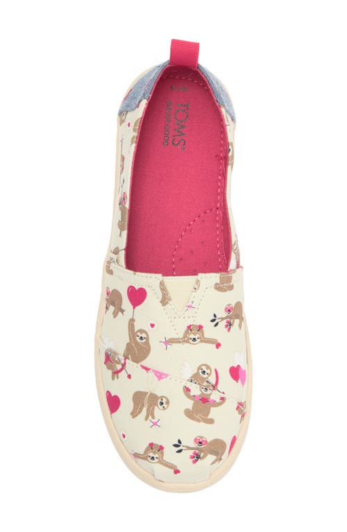 Toms Kids' Classic Alpargata Slip-on In Valentines Day Sloths