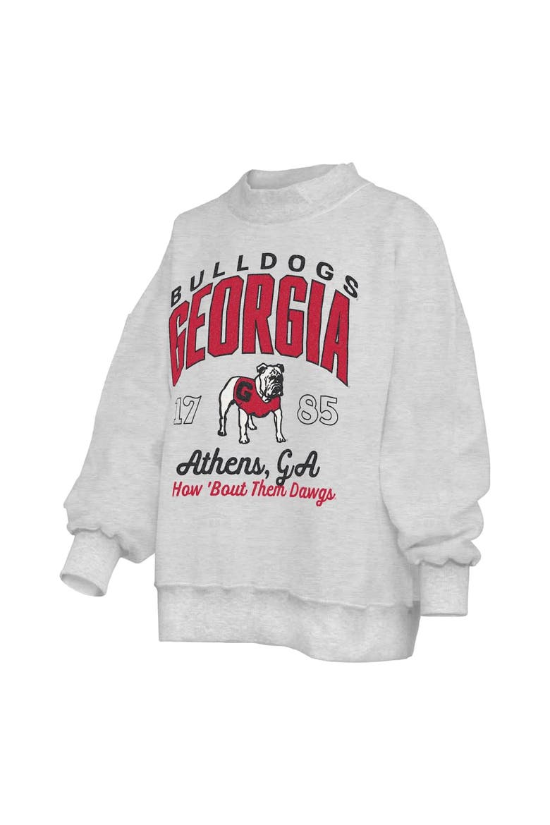 Women's Pressbox  Heather Gray Georgia Bulldogs Reversible Sweatshirt, Alternate, color, Heather Gray