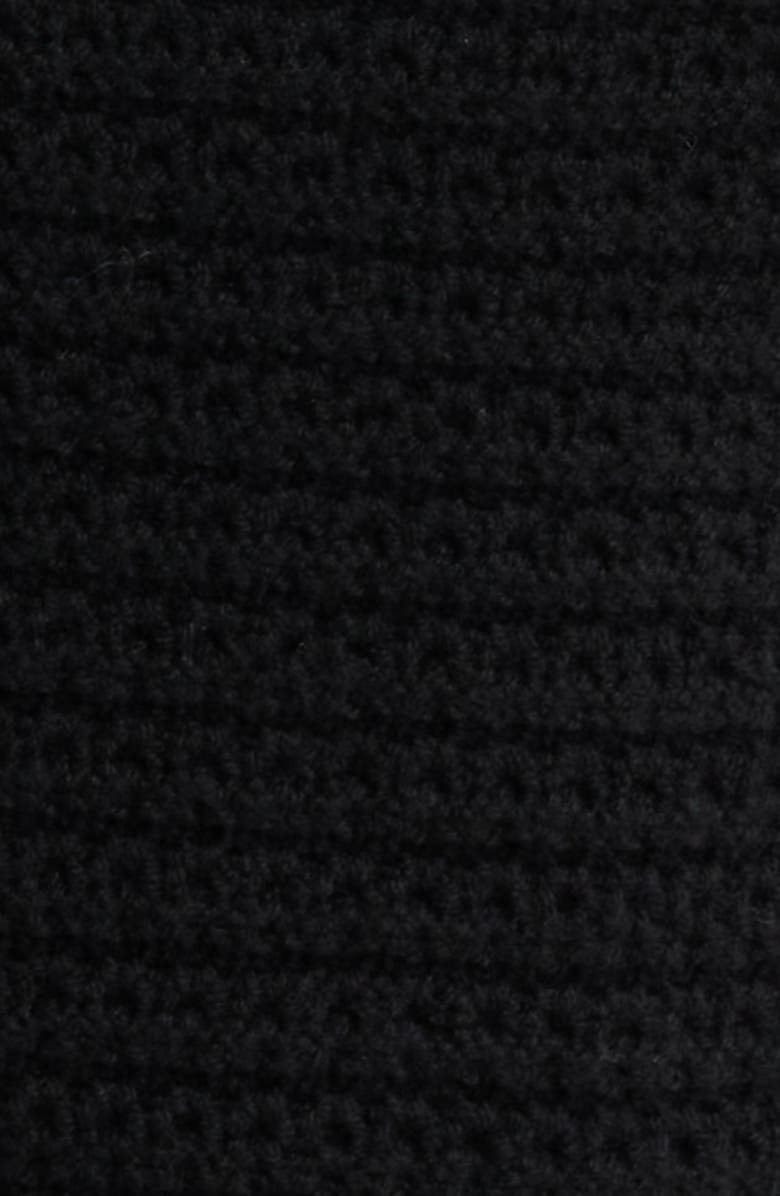 ZOE AND CLAIRE Short Sleeve Structured Sweater Dress, Alternate, color, Black