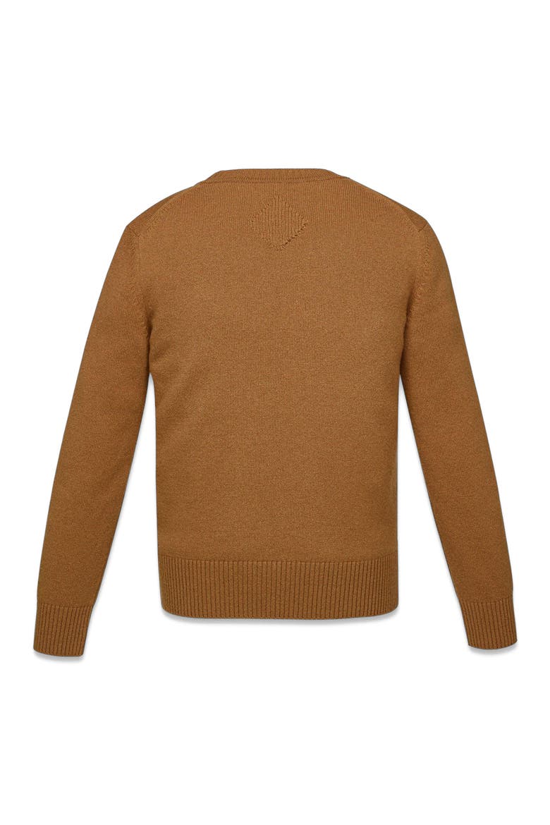Laurel Sweater in Wool and Recycled Cashmere, Alternate, color, cognac