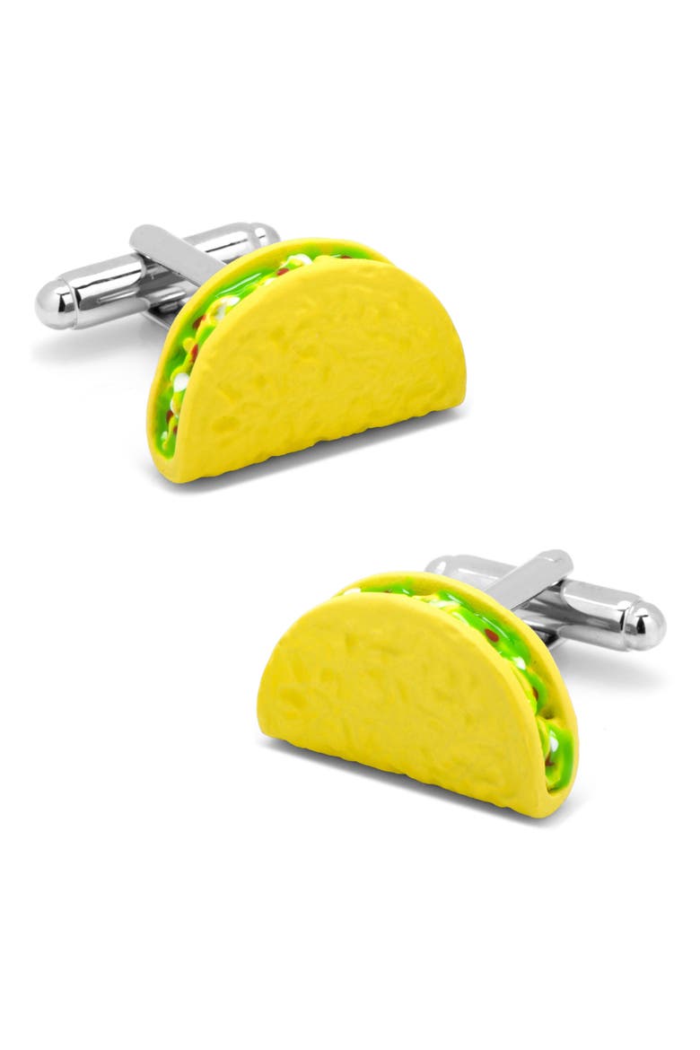 Taco Cuff Links, Main, color, YELLOW