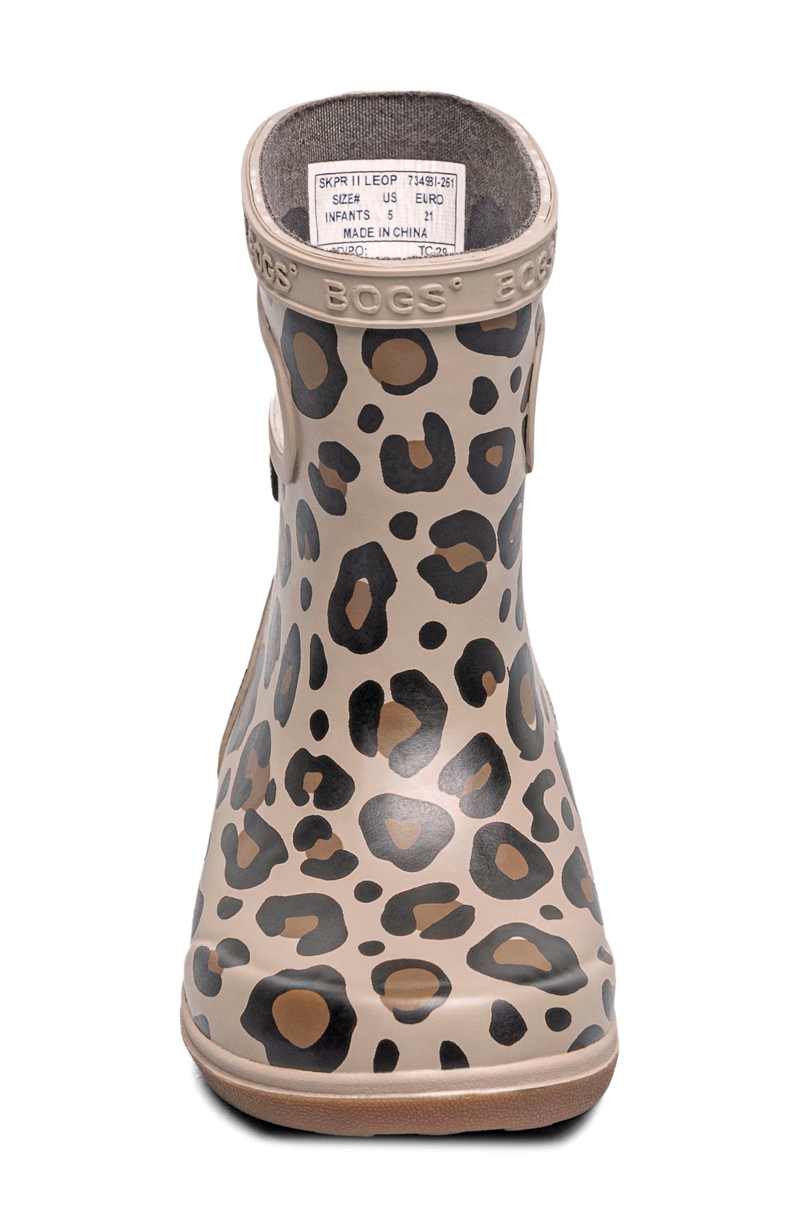 Kids' Skipper II Leopard Rain Boot, Alternate, color, TAUPE MULTI