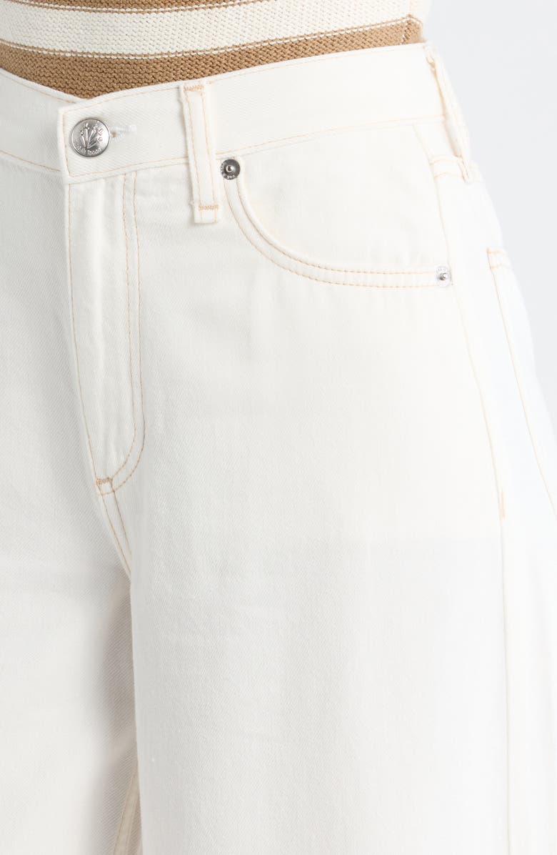 rag & bone Featherweight Sofie High Waist Wide Leg Jeans, Alternate, color, White