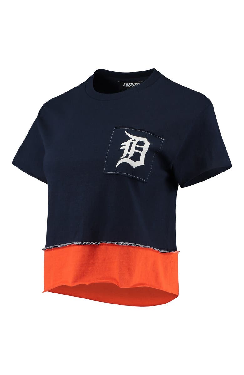 REFRIED APPAREL Women's Refried Apparel Navy Detroit Tigers Cropped T-Shirt, Alternate, color, 