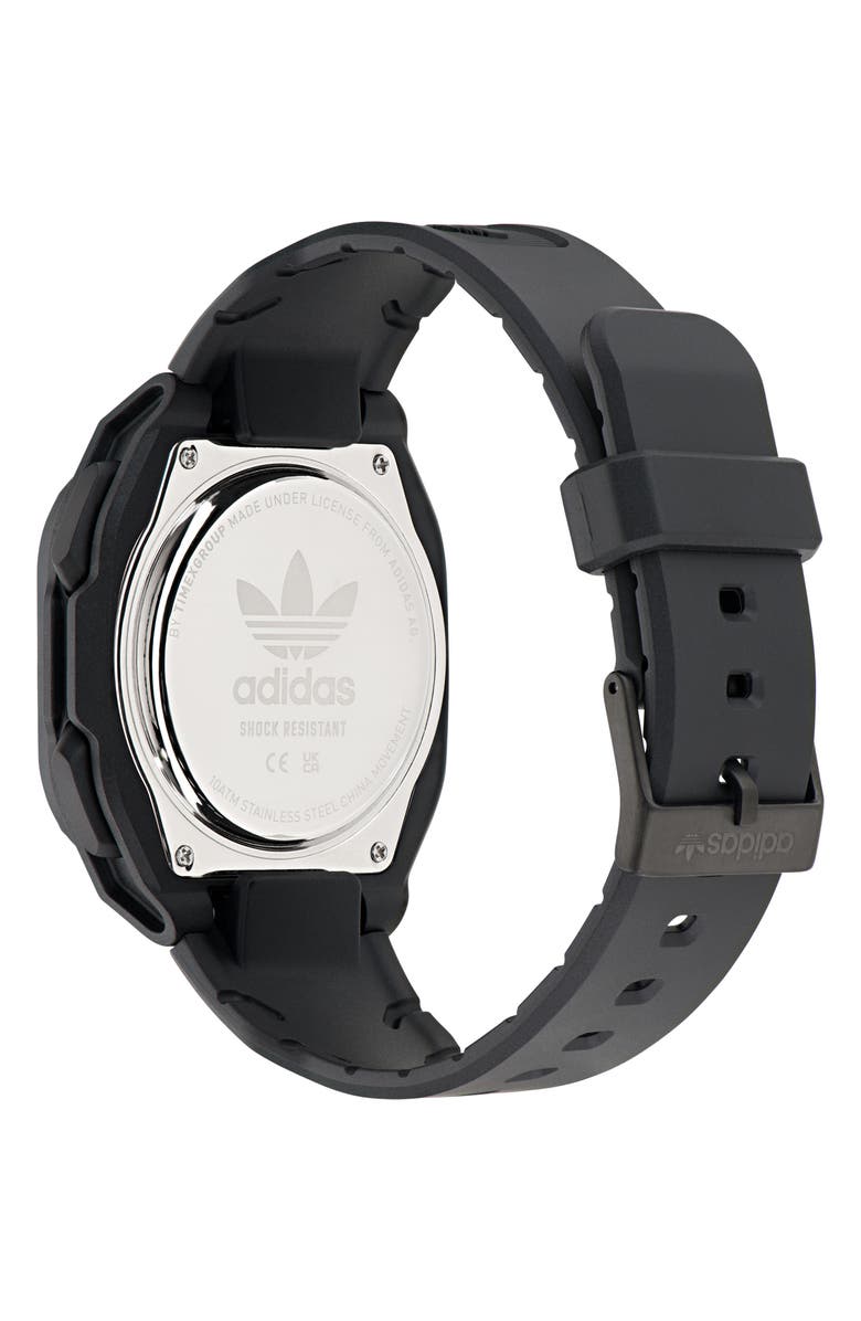 adidas City Tech Two Resin Strap Watch, 45mm, Alternate, color, 
