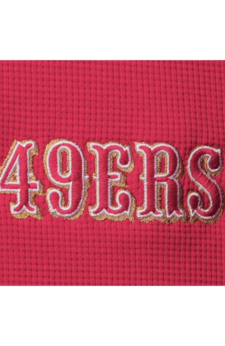 DUNBROOKE Men's Dunbrooke Scarlet San Francisco 49ers Logo Maverick Thermal Henley Long Sleeve T-Shirt, Alternate, color, Scarlet