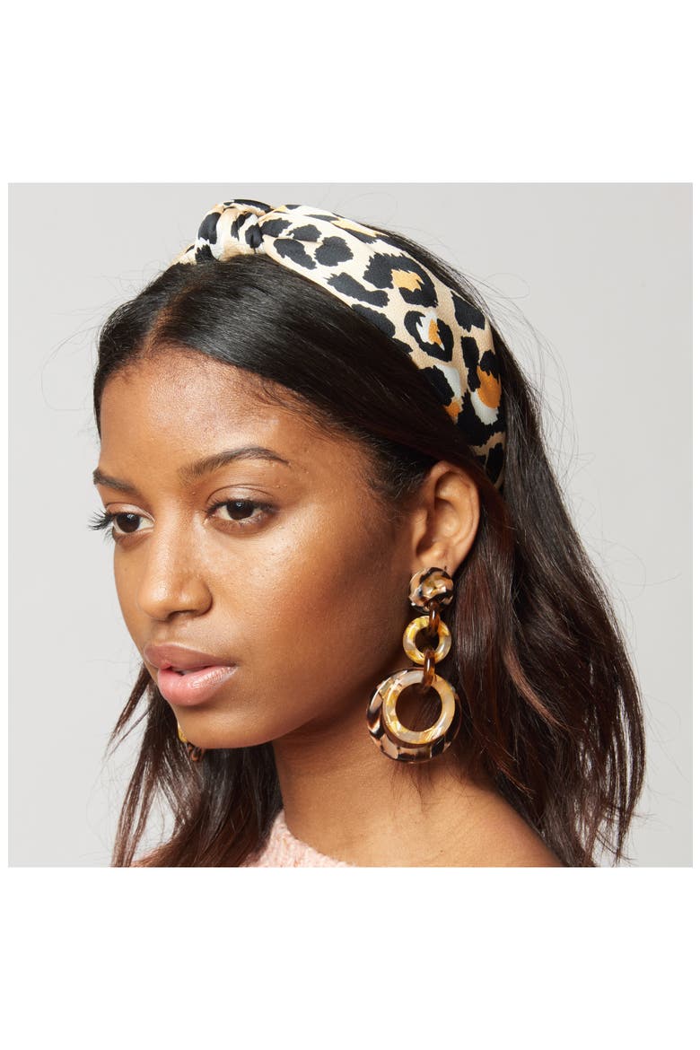 Knotted Headband, Alternate, color, LEOPARD