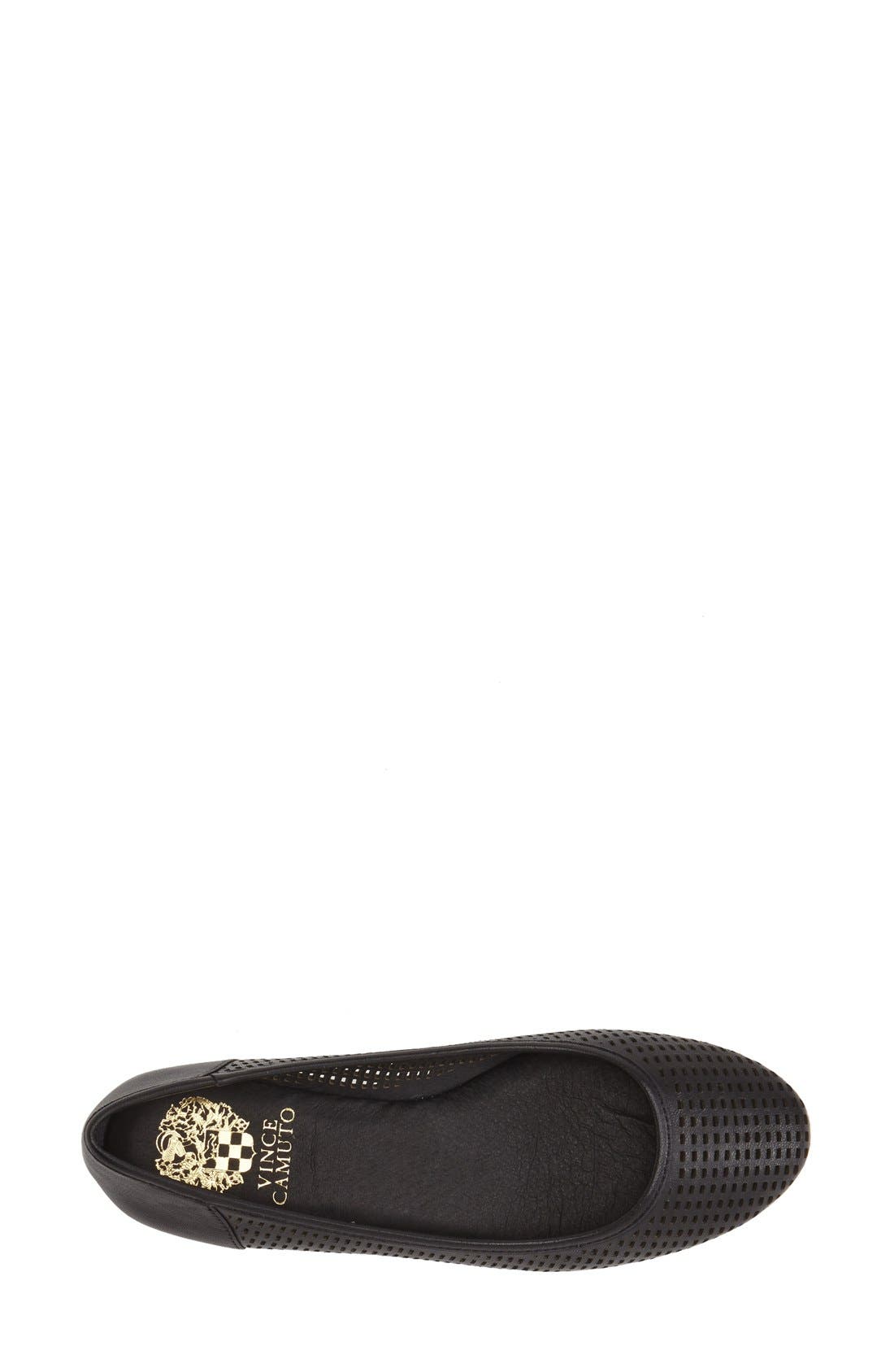 Vince Camuto 'Caya' Perforated Leather Ballet Flat, Alternate, color, 