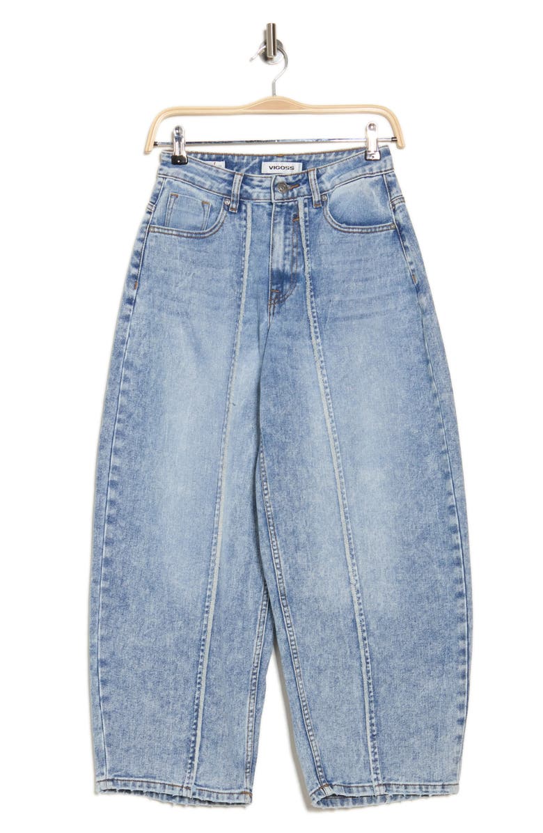 Vigoss Seamed Straight Leg Jeans, Alternate, color, Light Wash