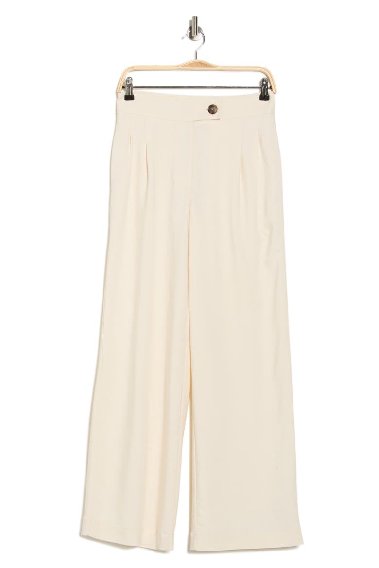 Pleated Front Wide Leg Pants, Alternate, color, PALE TOASTED BEIGE