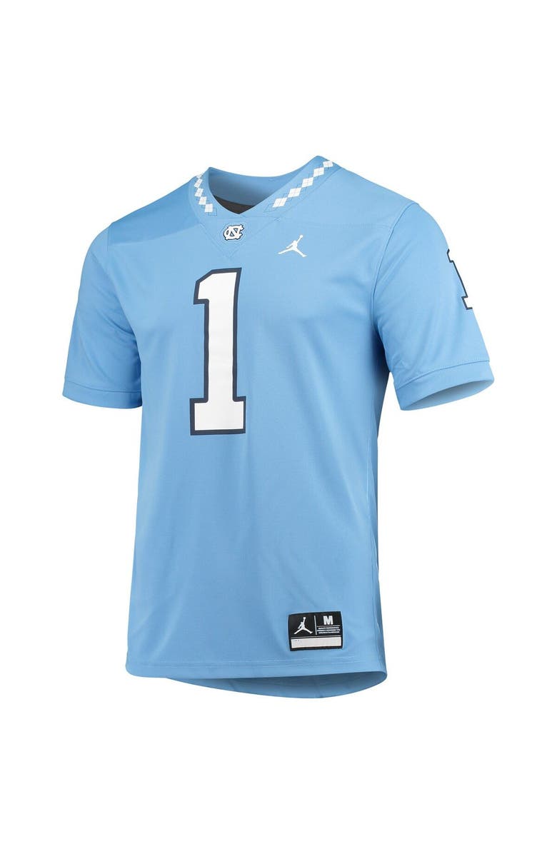 Jordan Brand Men's Jordan Brand #1 Carolina Blue North Carolina Tar Heels Game Jersey, Alternate, color, 