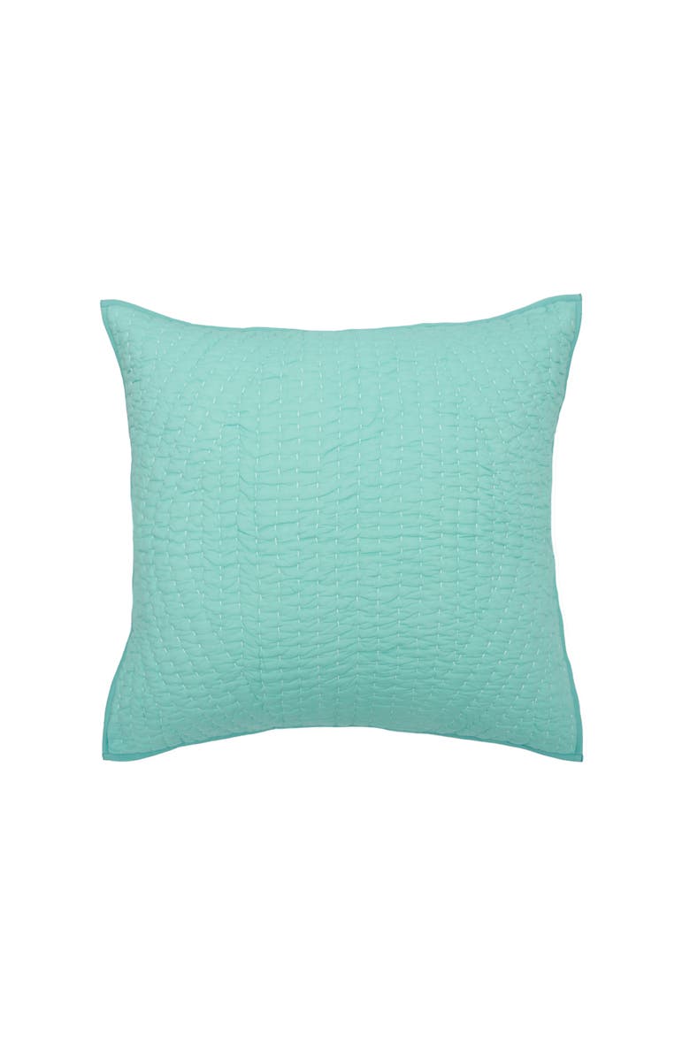 carol & frank James Cotton Euro Pillow Sham, Main, color, Green