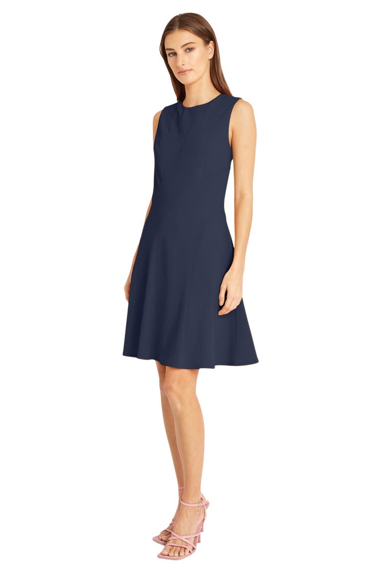 Sleeveless Fit and Flare Dress, Alternate, color, NAVY BLAZER