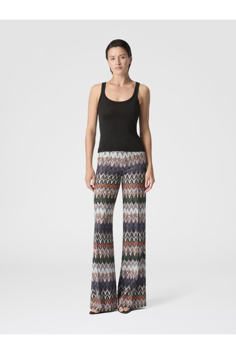 Tank Top In Viscose Lamé, Alternate, color, Black