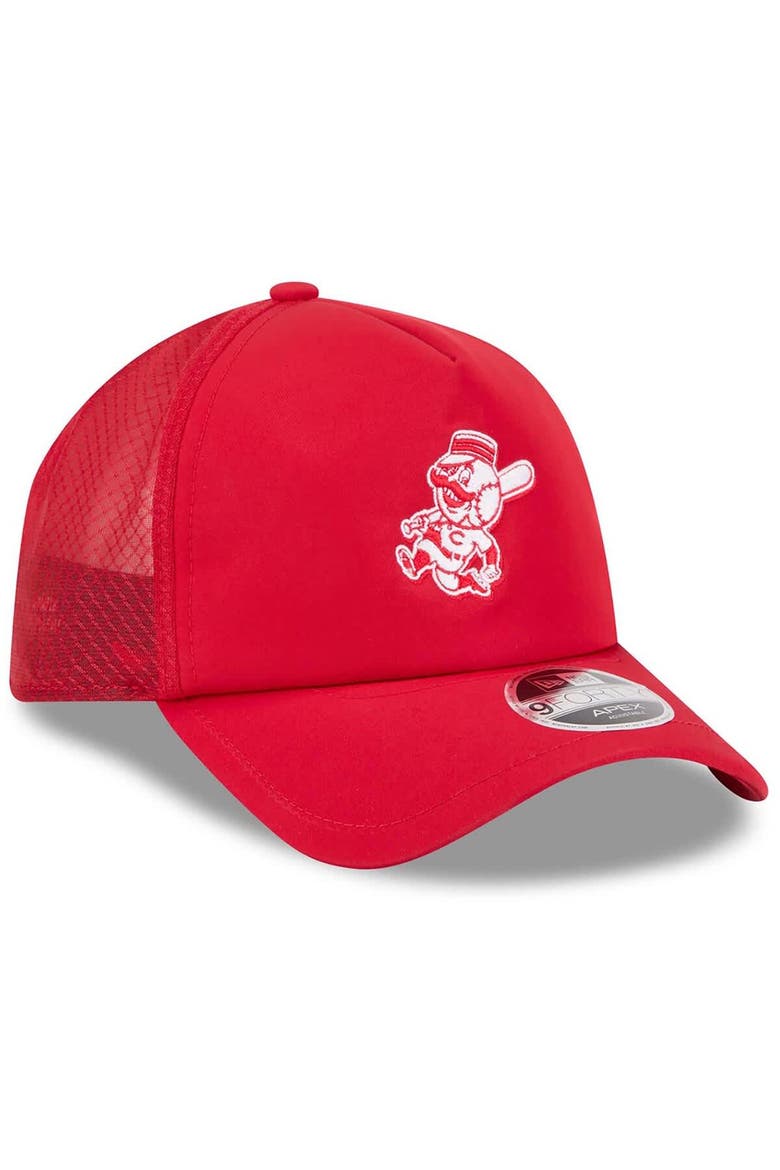 Men's New Era Red Cincinnati Reds 2026 Batting Practice Alternate Apex 9FORTY Adjustable Hat, Alternate, color, Red