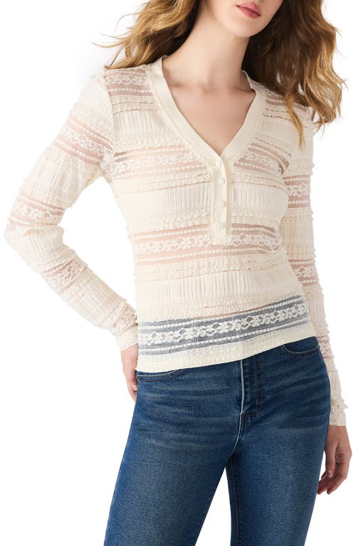 Steve Madden Caterina Semisheer Lace Top In White