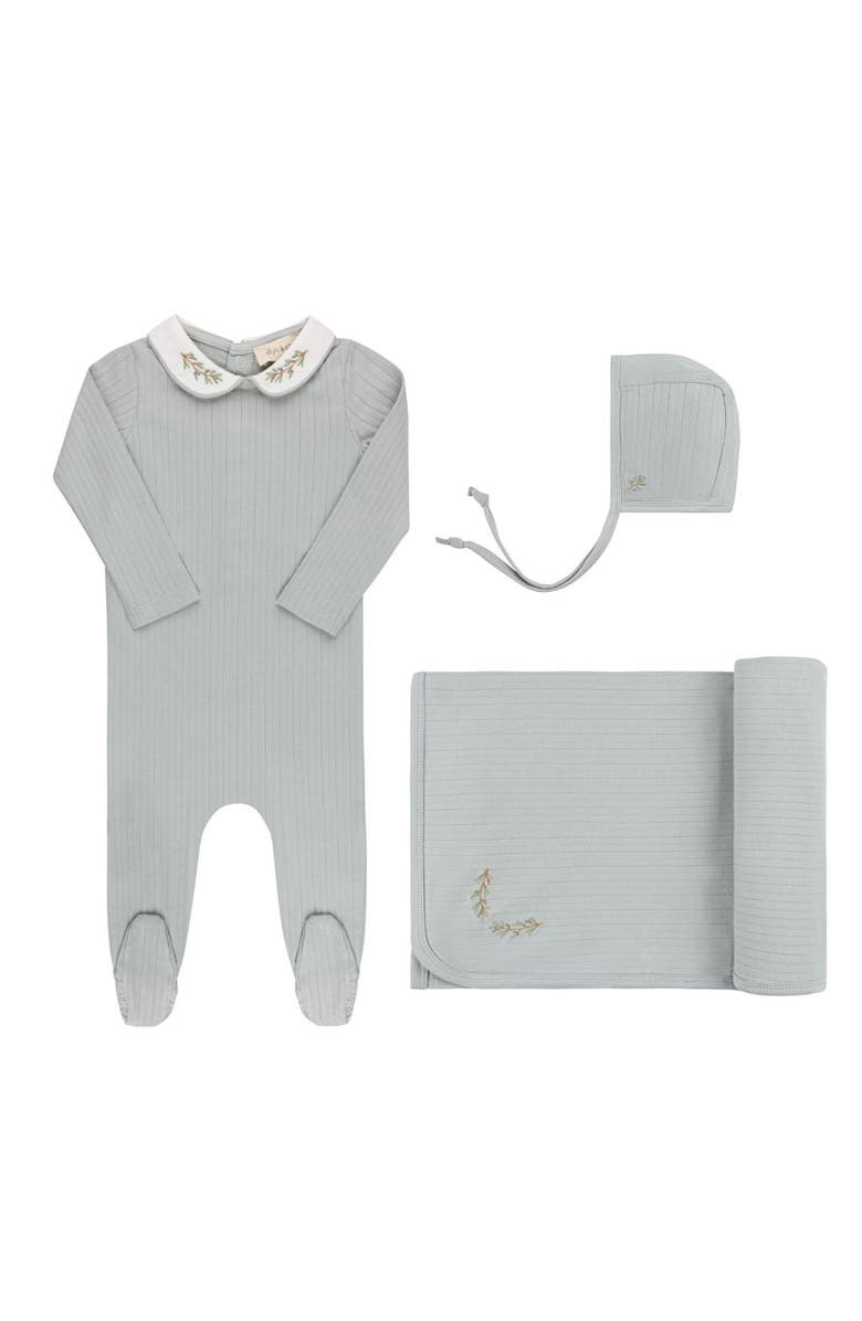 Ely's & Co. Wide Rib Emboidered Scallop Collar Collection - Take Me Home Set, Main, color,