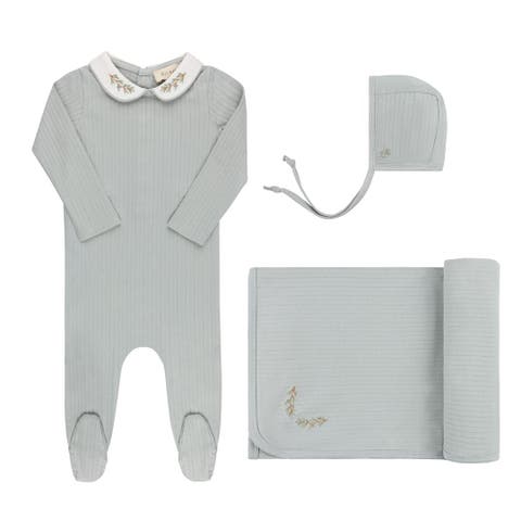 Wide Rib Emboidered Scallop Collar Collection - Take Me Home Set