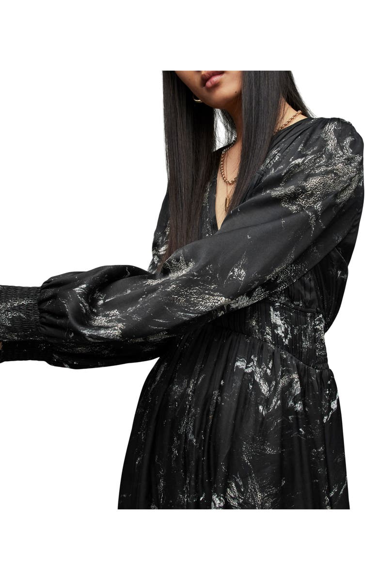 AllSaints Estelle Titania Long Sleeve Midi Dress, Alternate, color,