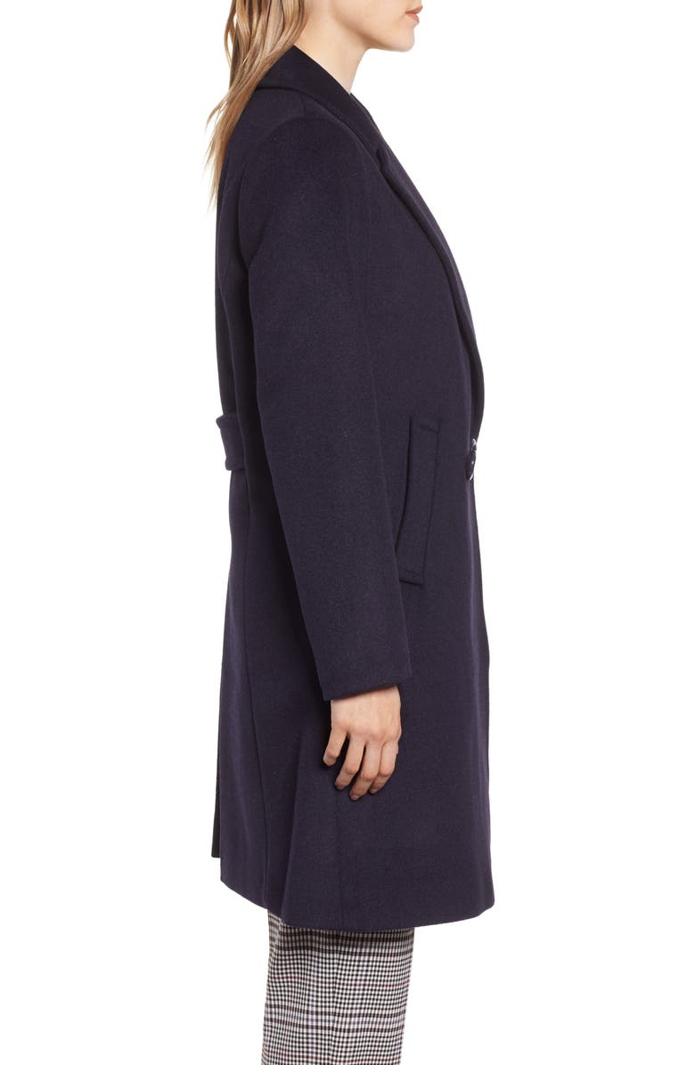 RACHEL Rachel Roy Double Breasted Wool Blend Coat, Alternate, color, 