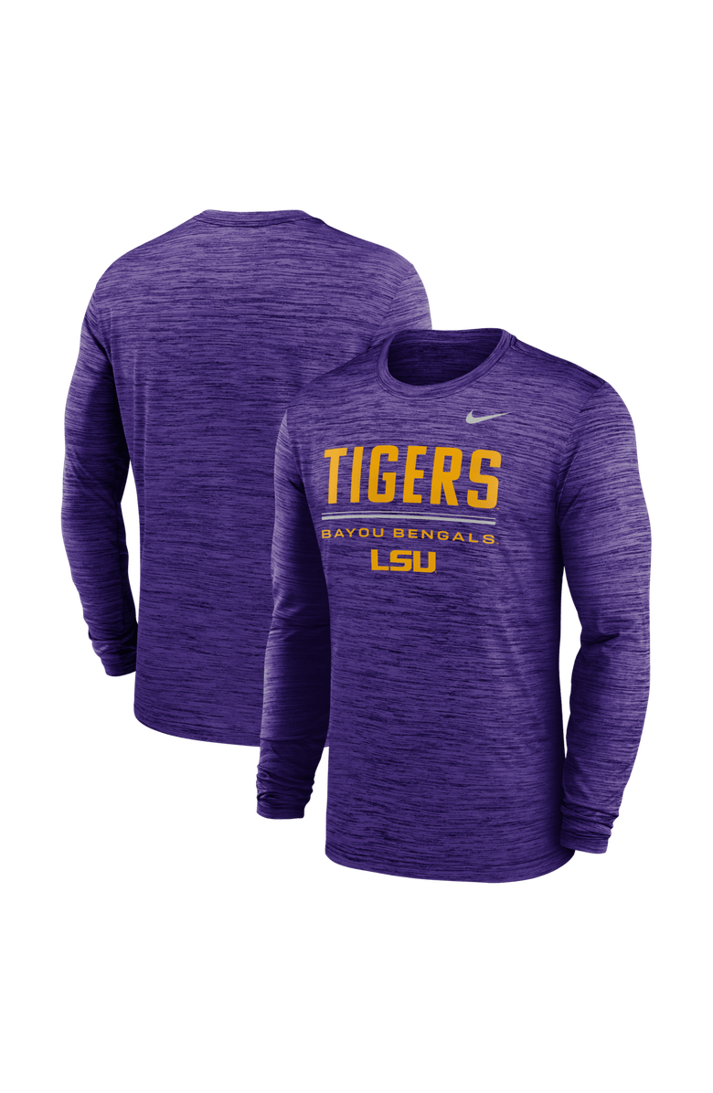 Nike Men's Nike Purple LSU Tigers Sideline Velocity Dri-FIT Long Sleeve T-Shirt, Main, color, Purple