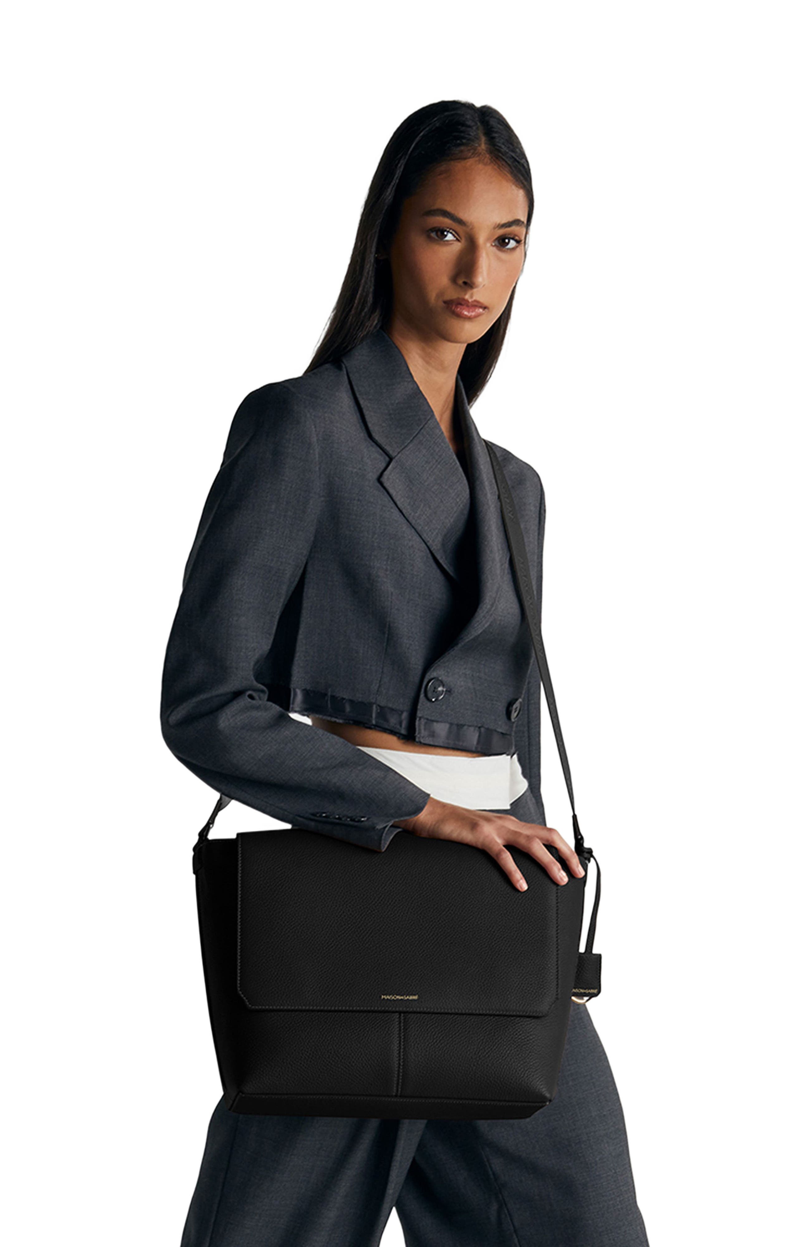 MAISON de SABRÉ Leather Flaire Messenger Bag, Alternate, color, 