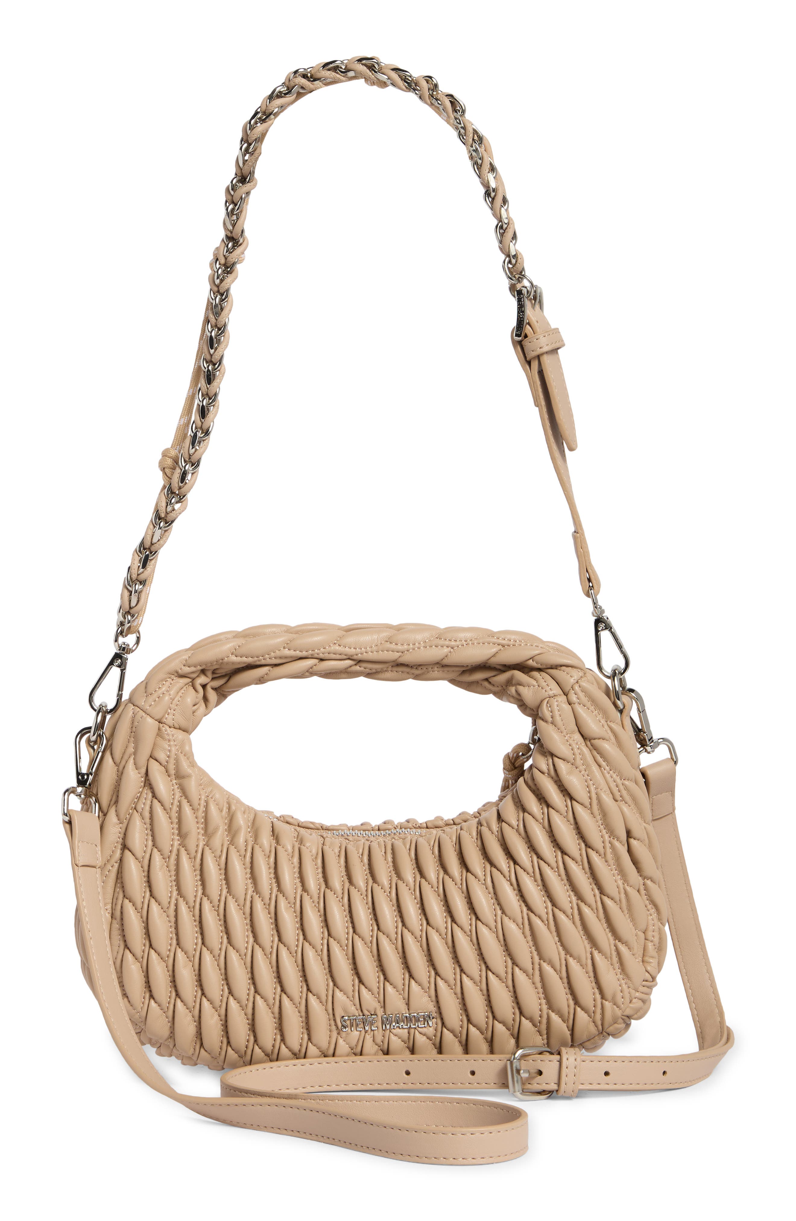 Steve Madden Byvonne Woven Crossbody Bag, Alternate, color, Stone