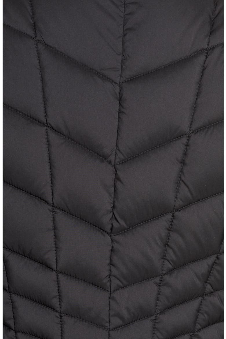 Packable Water Resistant Down & EcoPlume Coat, Alternate, color, BLACK