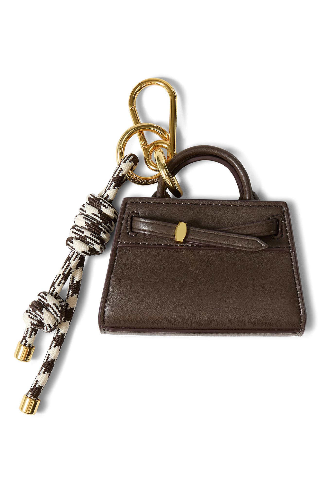 Veronica Beard Dash Bag Charm, Alternate, color, Espresso Multi