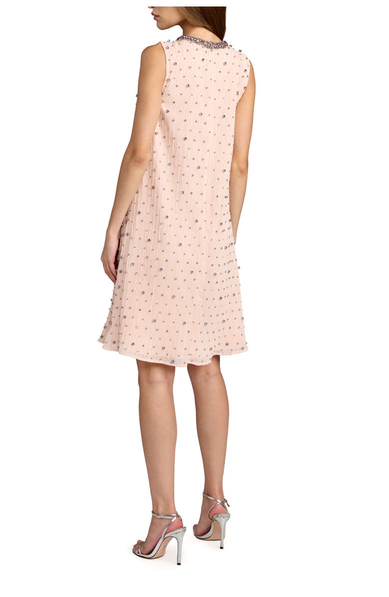 Mac Duggal Beaded Sleeveless Shift Mini Dress, Alternate, color, Blush Multi
