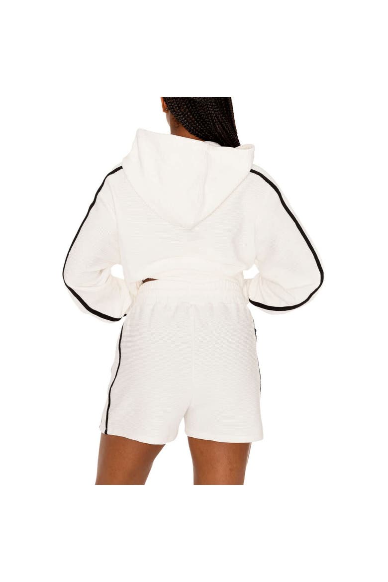 Women's Gameday Couture Cream Georgia Bulldogs Down, Set, Go Pullover Hoodie and Shorts Set, Alternate, color, Cream