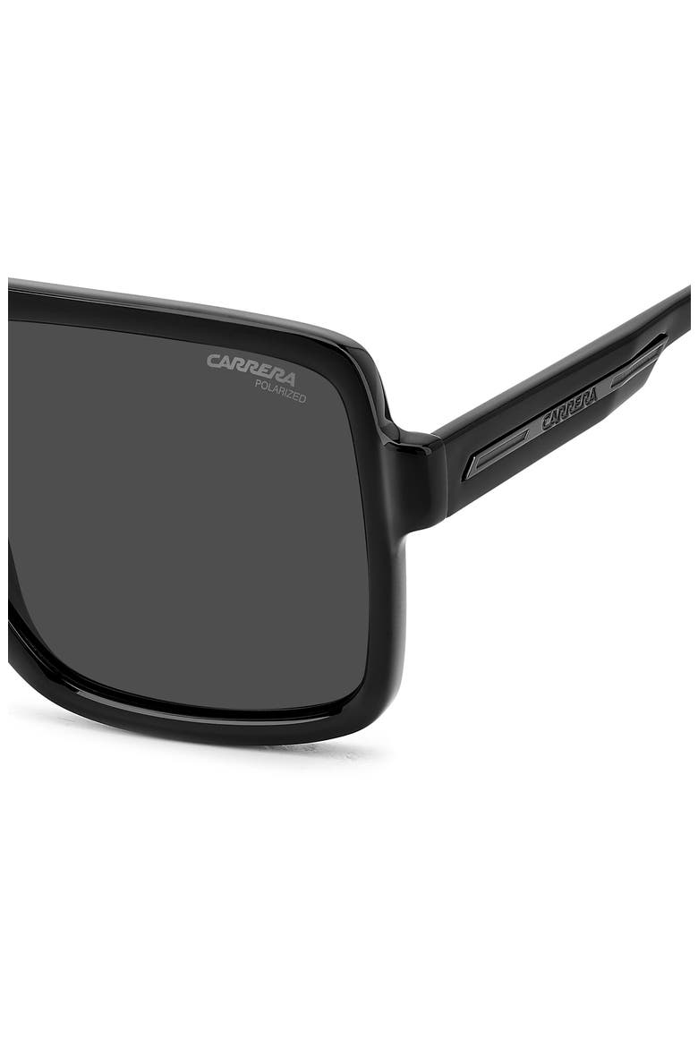 Victory 58mm Rectangular Flat Top Sunglasses, Alternate, color, RUTHENIUM BLACK/ GREY POLAR