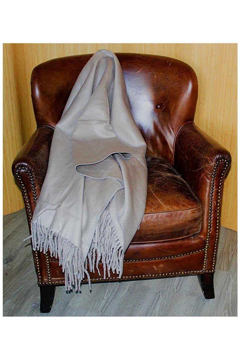 Plaza Silk Blend Throw Blanket, Alternate, color, GRAY