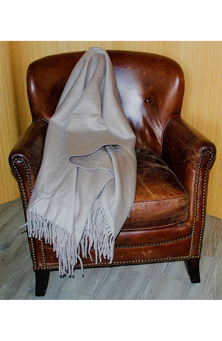 MELANGE HOME Plaza Silk Blend Throw Blanket, Alternate, color, Gray