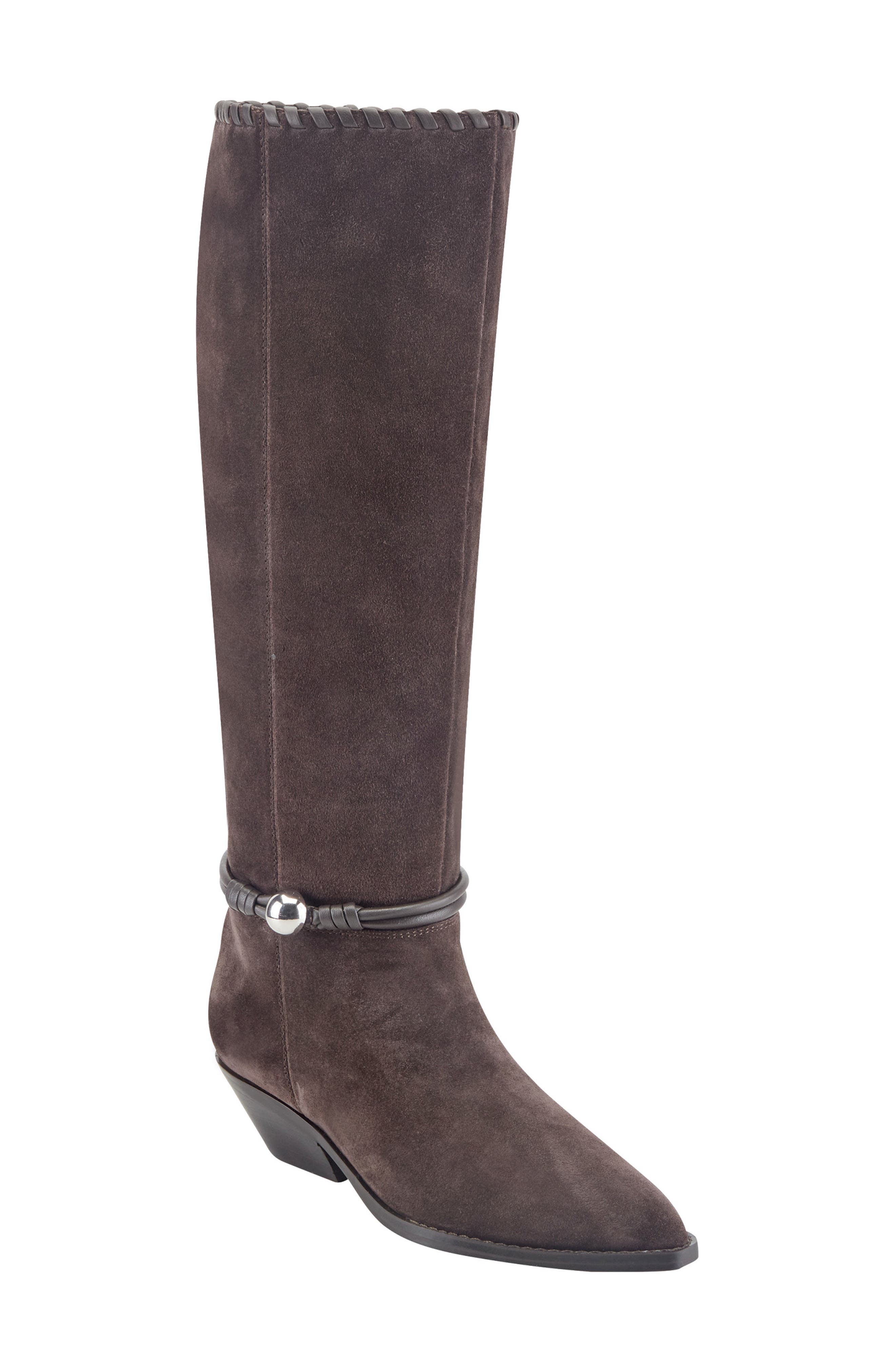 Ainsley Knee High Boot, Main, color, DARK BROWN 200