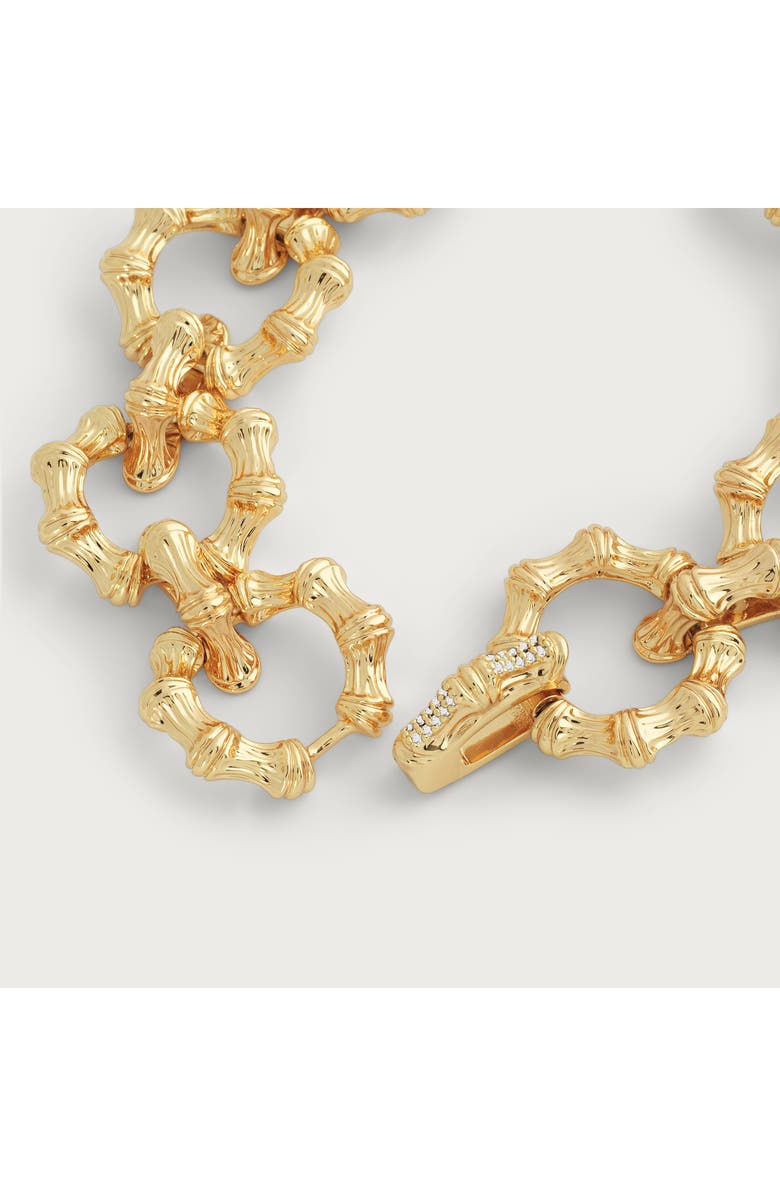 Anabel Aram Jewelry Bamboo Texture Chain Bracelet, Alternate, color, Gold