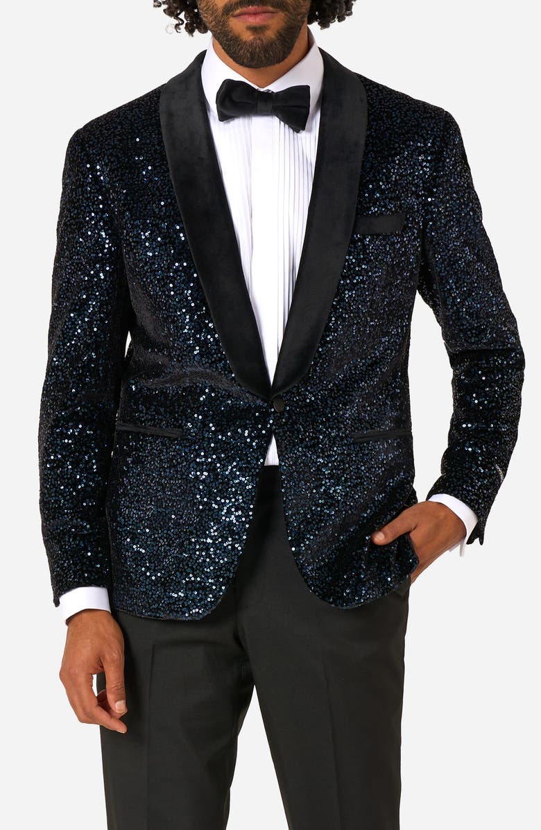 OppoSuits Navy Sequin Dinner Jacket, Main, color, Blue