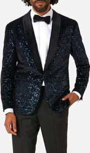 OppoSuits Navy Sequin Dinner Jacket