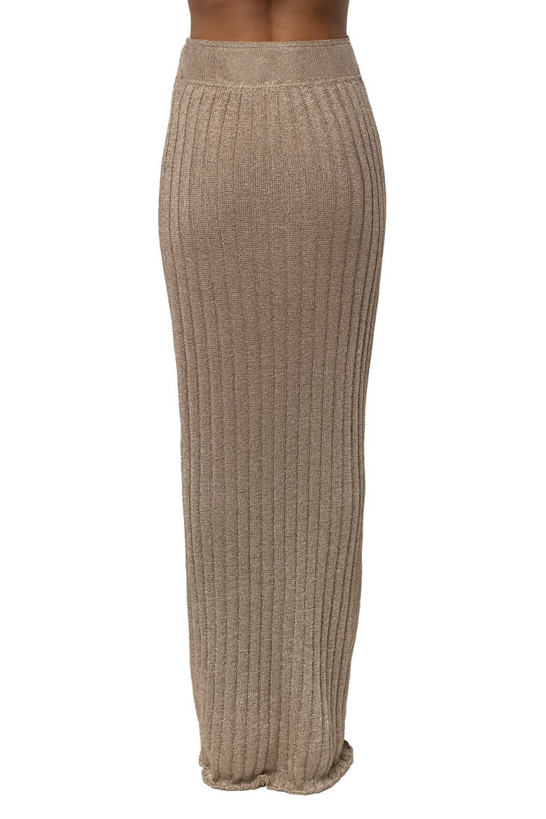 Resort Metallic Maxi Skirt, Alternate, color, Gold