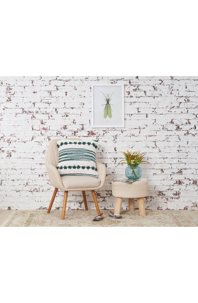 carol & frank Oriana Tufted Textured Cotton Decorative Throw Pillow, Alternate, color, Green