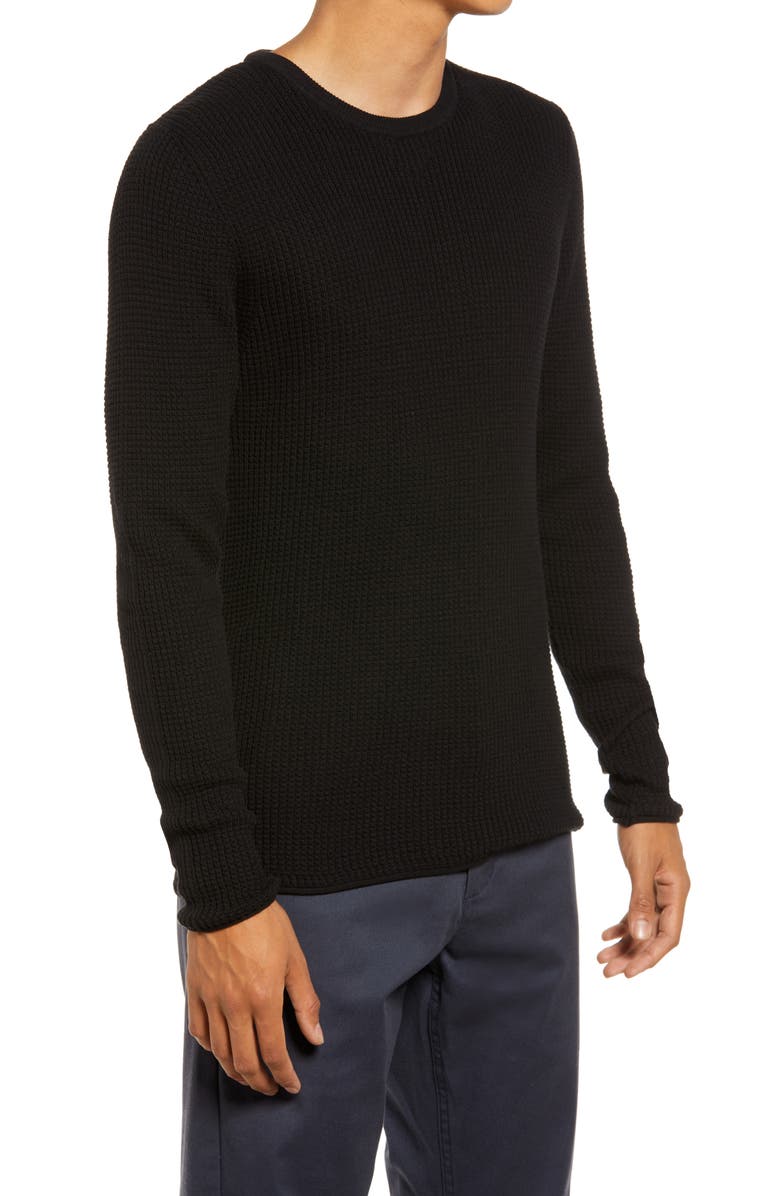 Billy Reid Men
s Mini Waffle Crewneck T-Shirt, Alternate, color, 