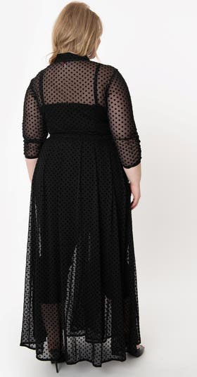 Plus Size Three Quarter Sleeved Starlet Duster
