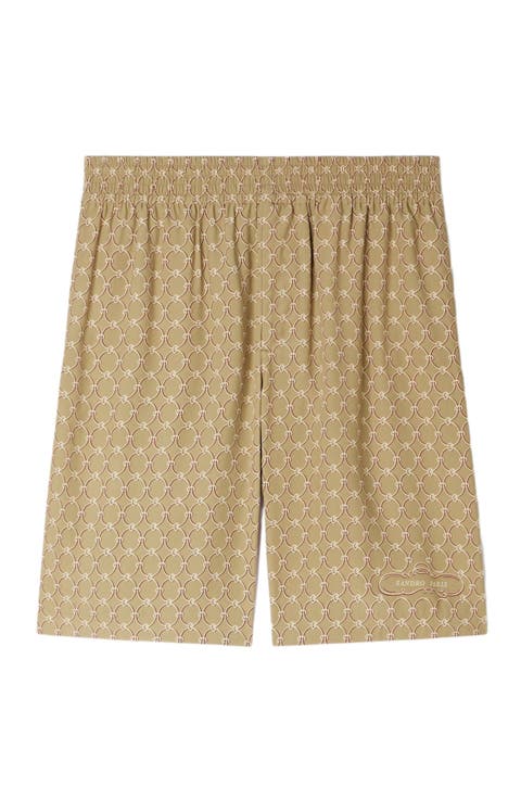 Link print floaty shorts
