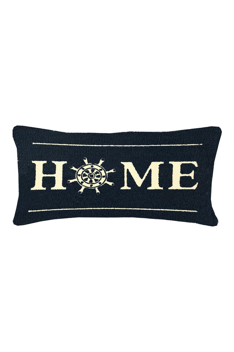 Home Ship Wheel Accent Pillow, Main, color, INDIGO WHITE