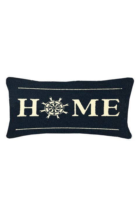Home Ship Wheel Accent Pillow