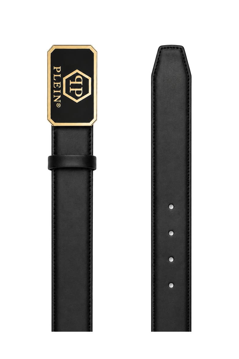 Belt Hexagon Men, Alternate, color, black/lightgold