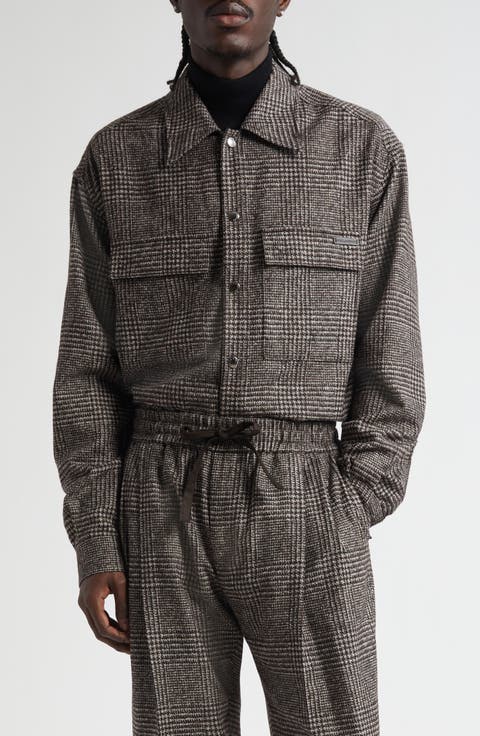 Plaid Button-Up Shirt