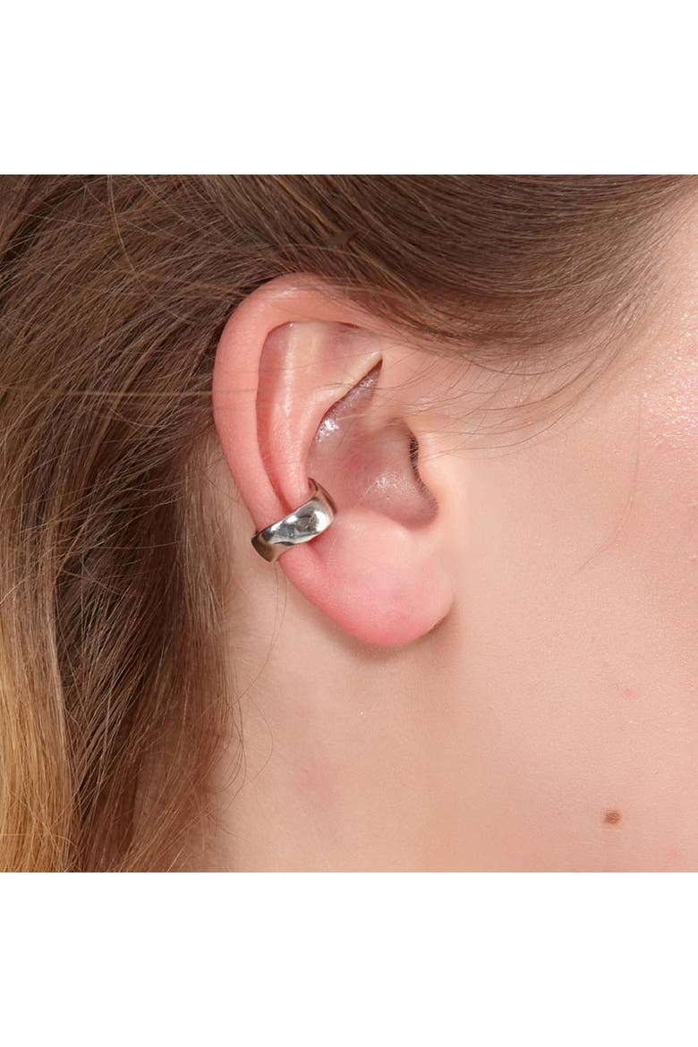 Flat Plain Cuff, Alternate, color, Sterling Silver