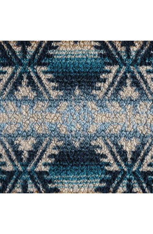 Wrangler Frontier Sherpa Reversible Throw Blanket In Dark Blue