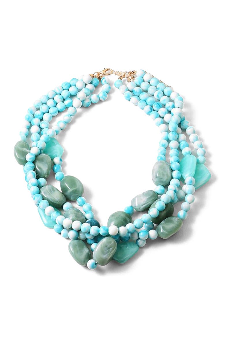 Laguna Layers Necklace, Main, color, Blue